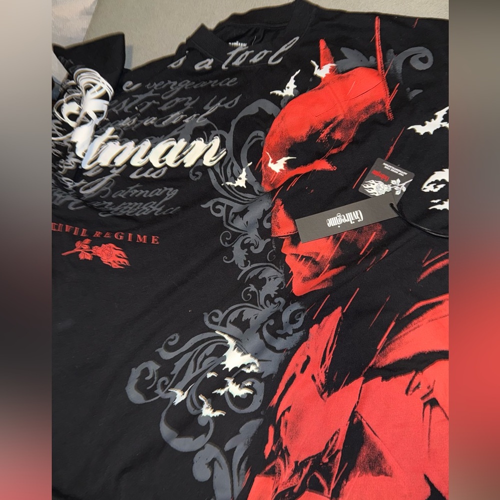 Batman Graphic Tee in Red and Black